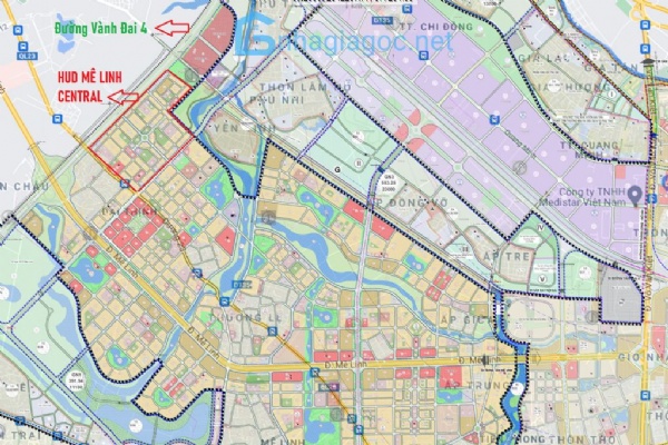 Vị trí dự án HUD Mê Linh Central ở đâu?