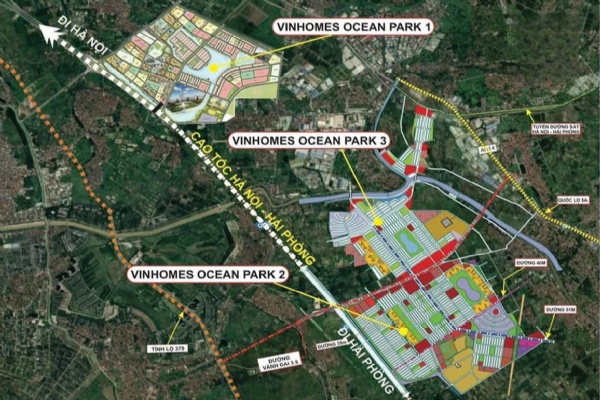 Đường đến Vinhomes Ocean Park 3 The Crown như thế nào? 