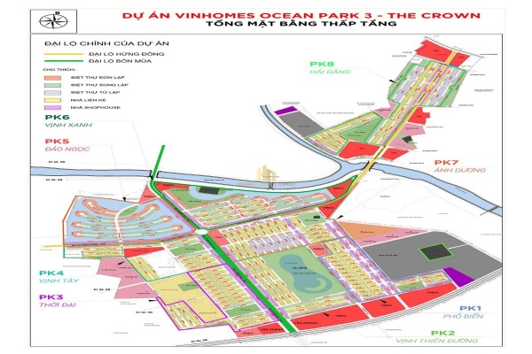 Quy hoạch Vinhomes Ocean Park 3 The Crown
