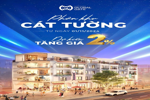 Cập nhật tăng giá dự kiến phân khu Cát Tường Vinhomes Global Gate Cổ Loa