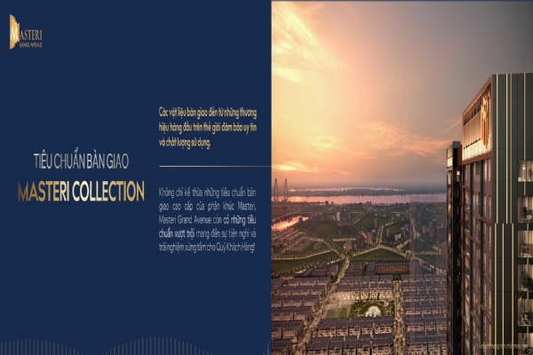 Thiết kế và tiêu chuẩn bàn giao tòa The Sunset Masteri Grand Avenue Cổ Loa
