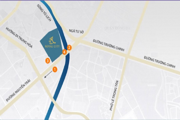 Vị trí chung cư Vinhomes Royal City Nguyễn Trãi ở đâu?