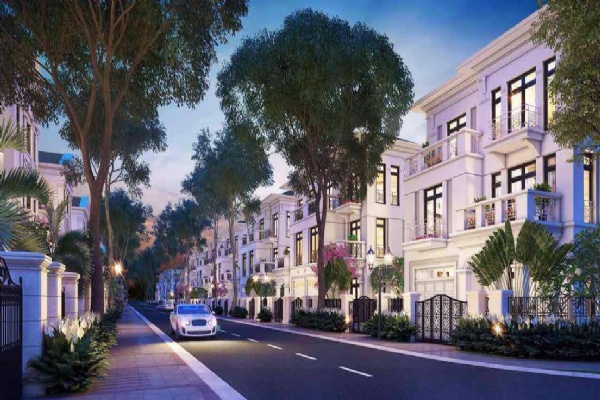 Đường đi đến khu đô thị Đại Kim Định Công
