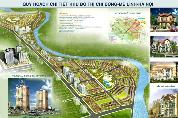 Mặt bằng thiết kế khu đô thị Chi Đông Mê Linh - Thông tin chi tiết