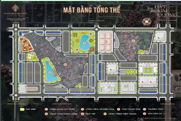 Mặt bằng thiết kế Diamond Paragon Bắc Giang
