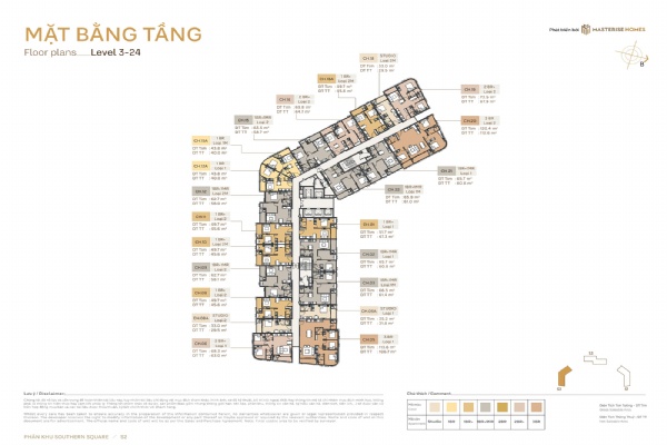 Mặt bằng thiết kế Masteri Trinity Square Ocean Park 2 Hưng Yên