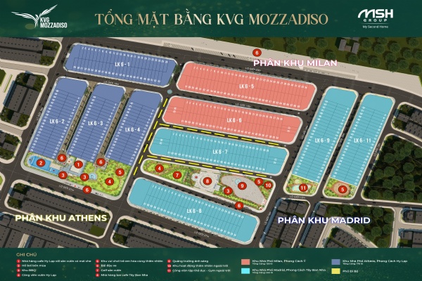 Mặt bằng thiết kế KVG Mozzadiso