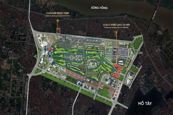 Đường đến Sunshine River Park Ciputra thuận tiện kết nối trung tâm và sân bay