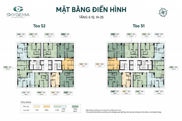 Mặt bằng thiết kế Sky Gemia Hải Dương và sự đột phá trong nghệ thuật sắp đặt không gian sống