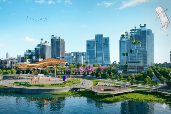 Quy hoạch Sunshine Rivernia và tư duy tổ chức mặt bằng siêu đô thị thông minh bên sông Đồng Nai