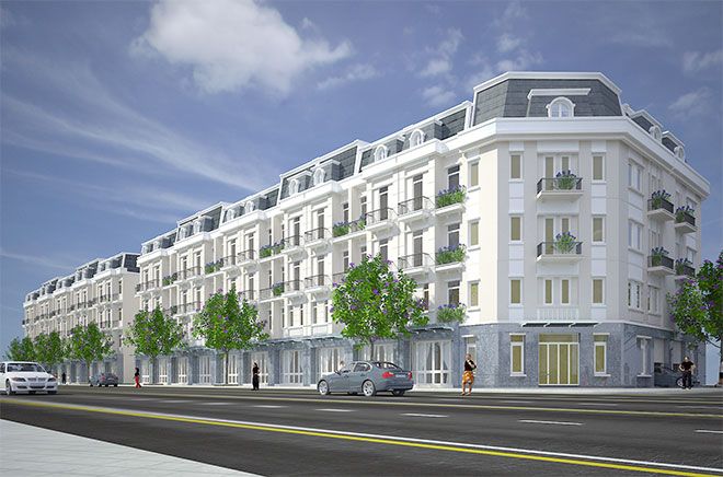 Mua căn góc liền kề hướng Đông Nam mặt tiền 9m xây thô bên trong KD tốt Vinhomes Hạ Long Xanh