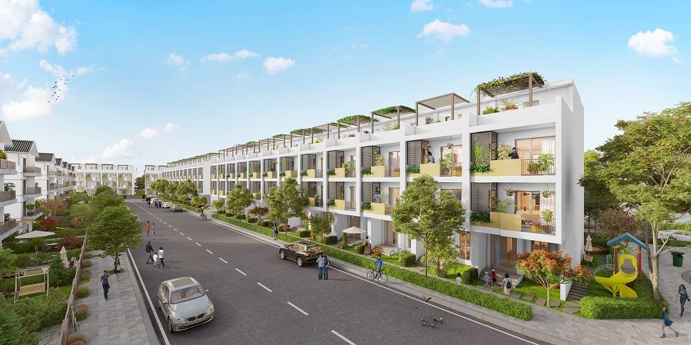 Mua shophouse giá tốt Nhật Nguyệt hướng Tây Bắc xây thô gần công viên nội khu Vinhomes Global Gate