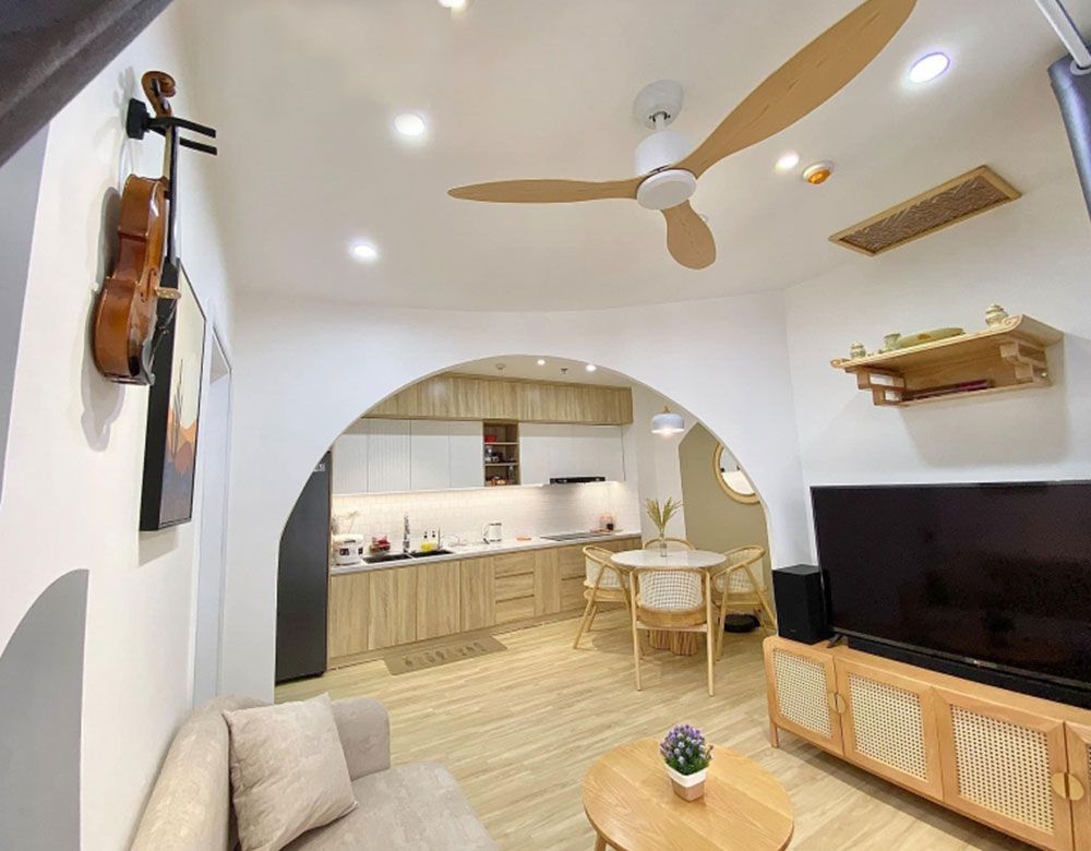 Chủ nhà cho thuê căn hộ 1 phòng ngủ full đồ hướng Tây Tứ Trạch KĐT Vân Canh ban công hướng Nam