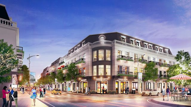 Bán shop thương mại Tây Tứ Trạch hoàn thiện mặt ngoài mặt tiền 8m The Diamond Park Mê Linh