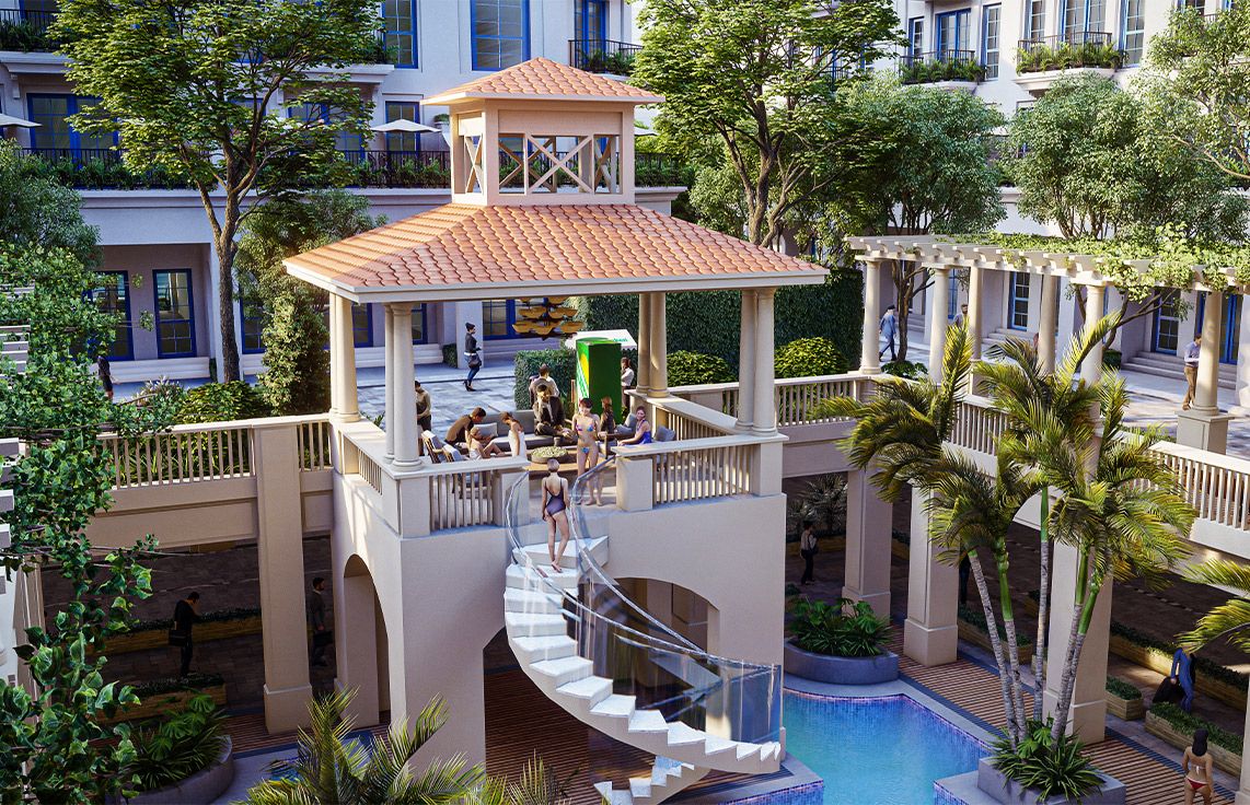 Bán shophouse Sunshine Golden River hướng chính Bắc, gần vườn hoa giá tốt nhất Ciputra 