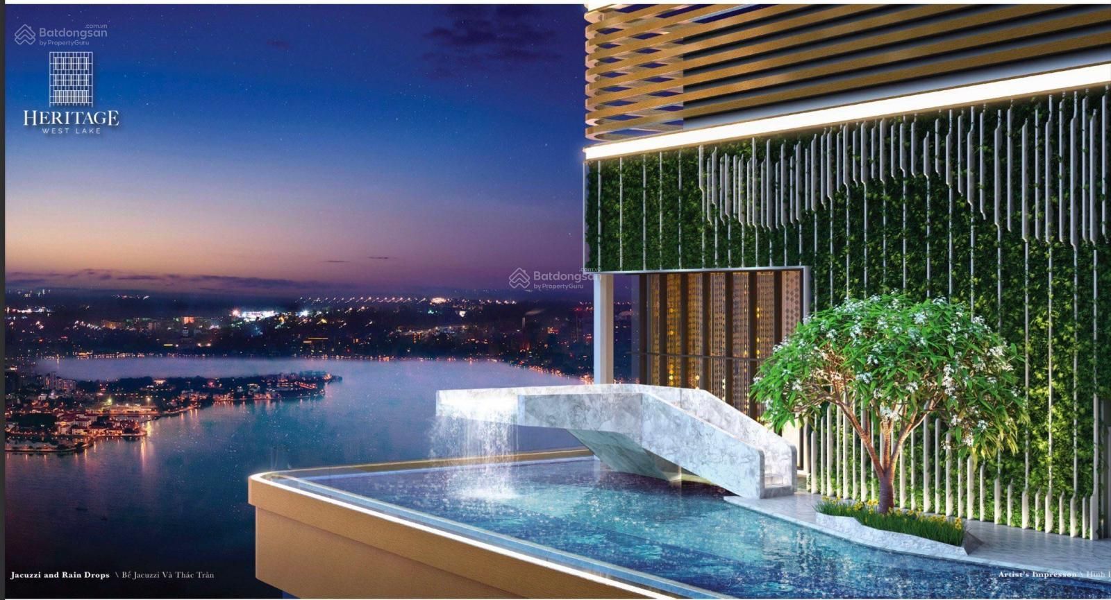 Chính chủ cần bán căn hộ 2PN tầng cao view Hồ Tây tại Heritage West Lake. Hàng hiếm, giá siêu sale
