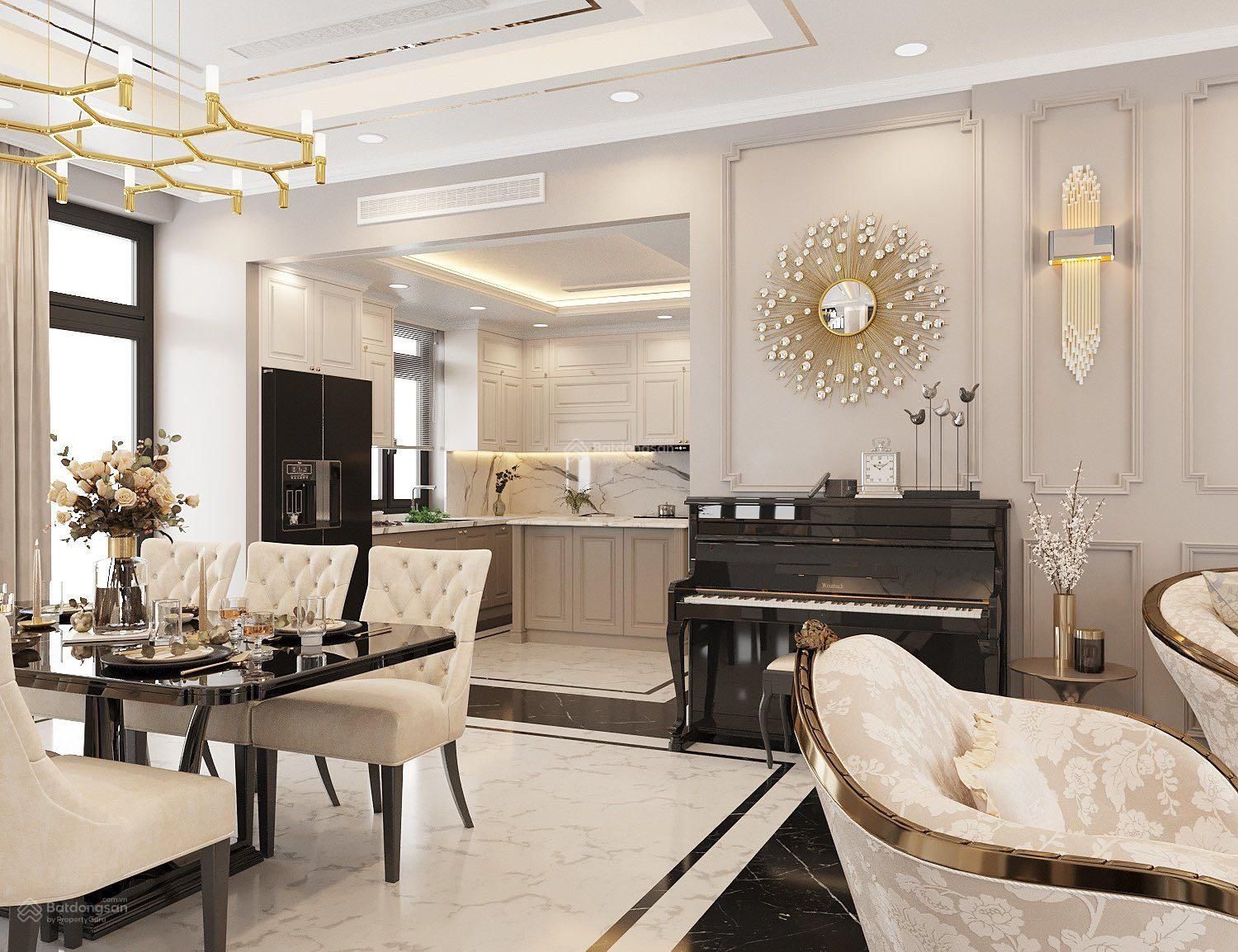 Cho thuê biệt thự khu đô thị Hà Phong Mê Linh diện tích 340m2 x 3 tầng hướng Nam, nội thất cao cấp