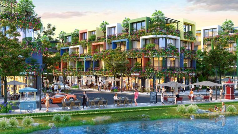Bán nhà liền kề hướng Nam xây 4 tầng bàn giao bên ngoài Flamingo Forest City Đông Anh mặt đường lớn