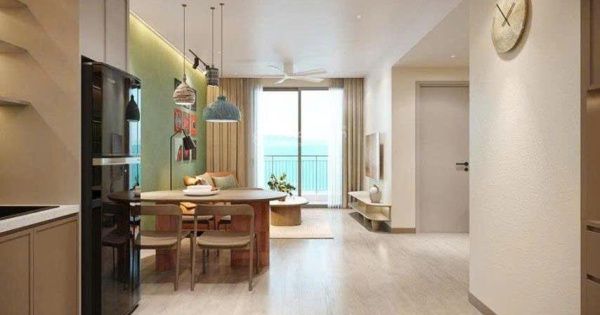 Bán căn hộ 3 ngủ 2WC ban công Tây Nam diện tích 103m2 nhìn biển Charmora City Nha Trang