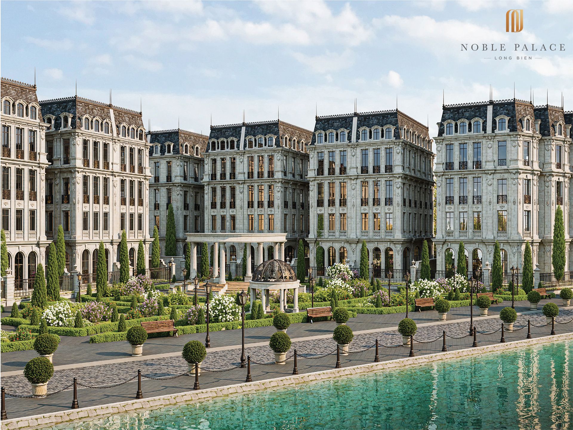 Bán biệt thự song lập ARTEMIS PALACE hướng Đông đối diện vườn thượng uyển Noble Palace Long Biên