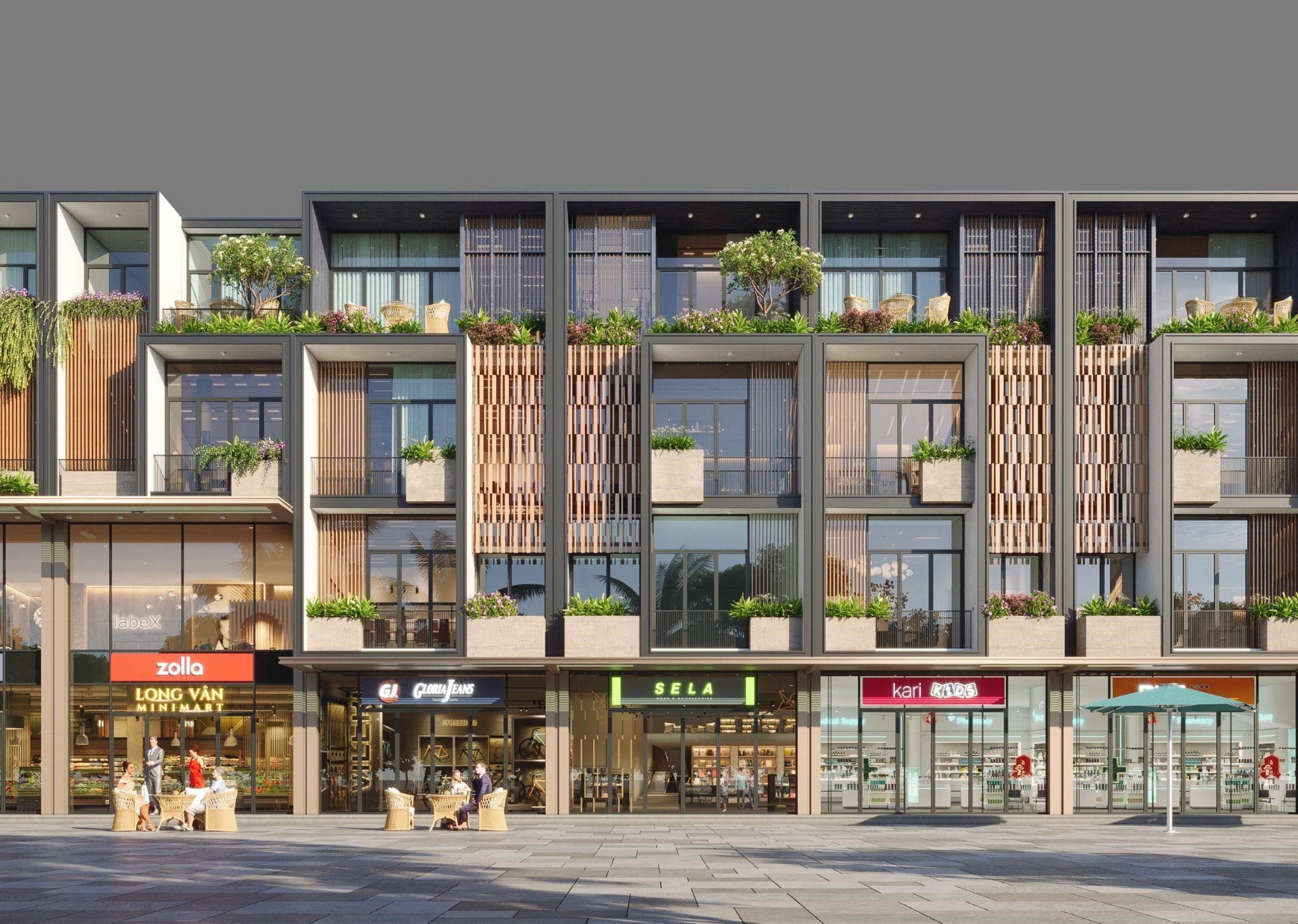 Bán shophouse thương mại x 4 tầng hướng Đông dãy Thời Đại Vinhomes Global Gate mặt tiền rộng thoáng