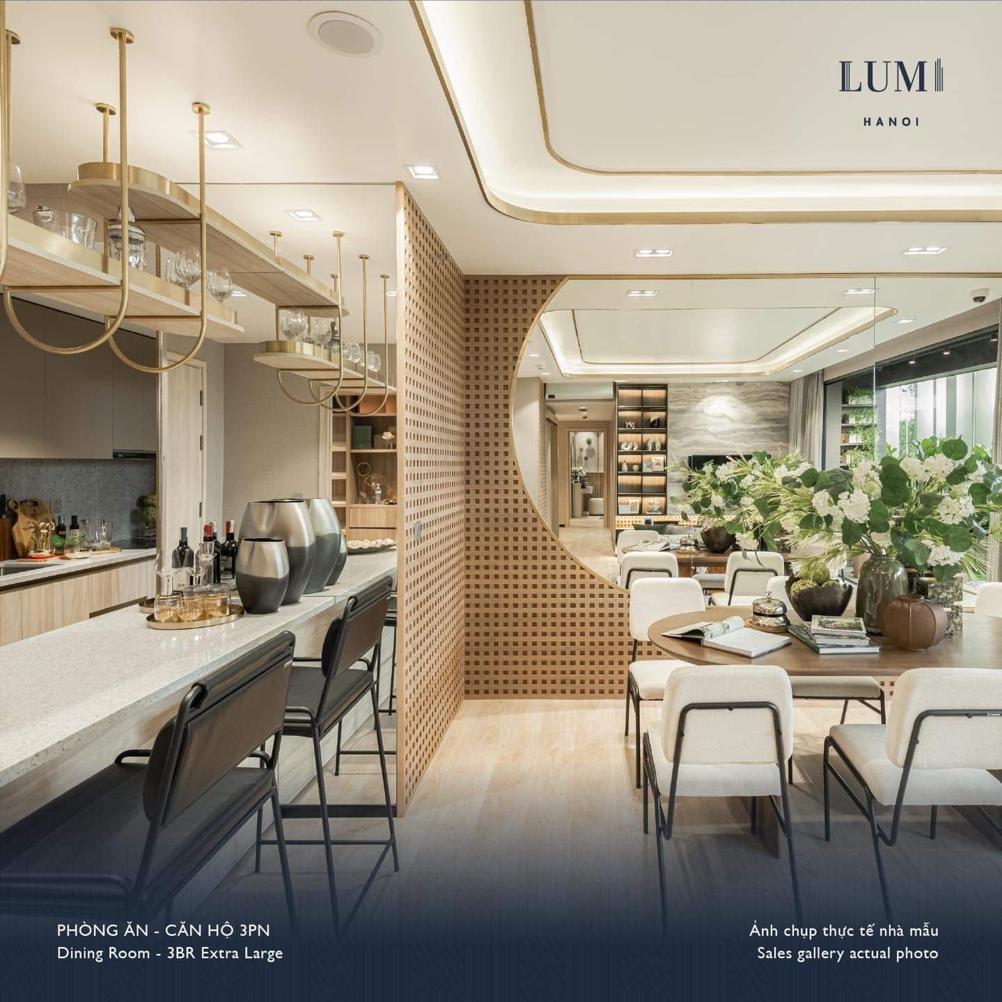 Bán căn hộ 3PN tầng thấp hướng Đông view nội khu hoàn thiện đẹp chung cư Lumi Elite Lumi Hanoi GĐ3