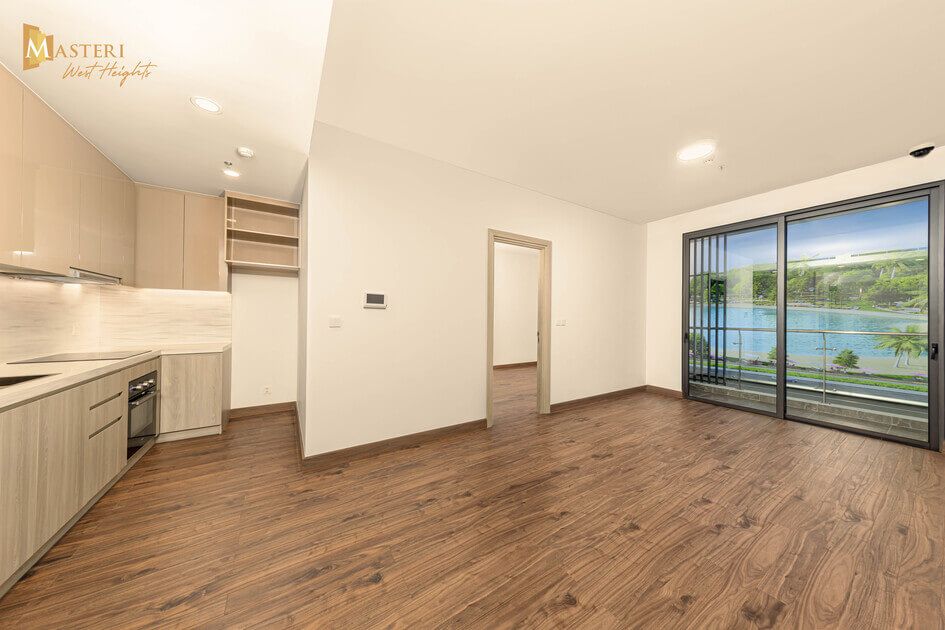 Cần thuê căn góc 2PN giá tốt DT: 63m2, chưa có đồ, ban công view nội khu tòa A Masteri West Heights