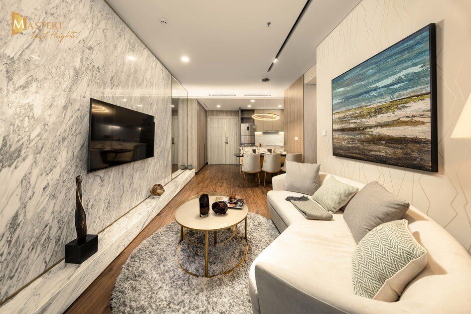 Cho thuê căn hộ 62m2/2PN tòa D, chưa có đồ, giá tốt tầng cao Masteri West Heights Tây Mỗ
