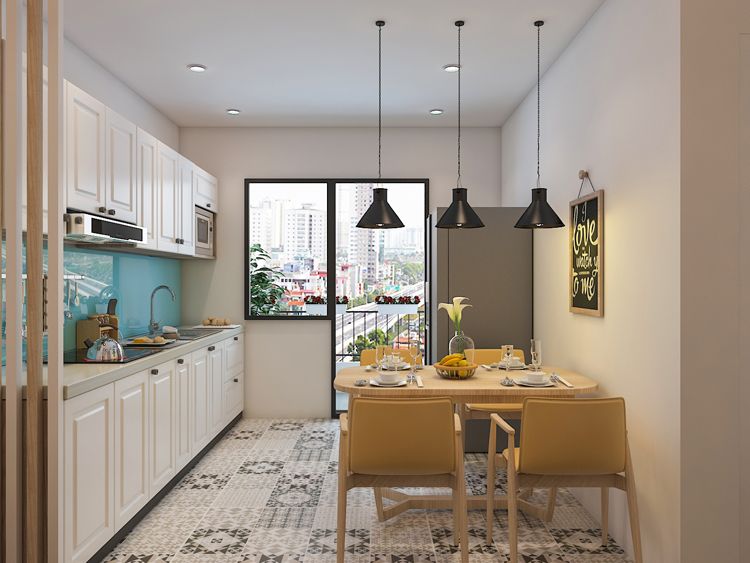 Cho thuê căn hộ 2 phòng ngủ 63m2, đủ đồ nội thất cơ bản Central Residence Gamuda Yên Sở