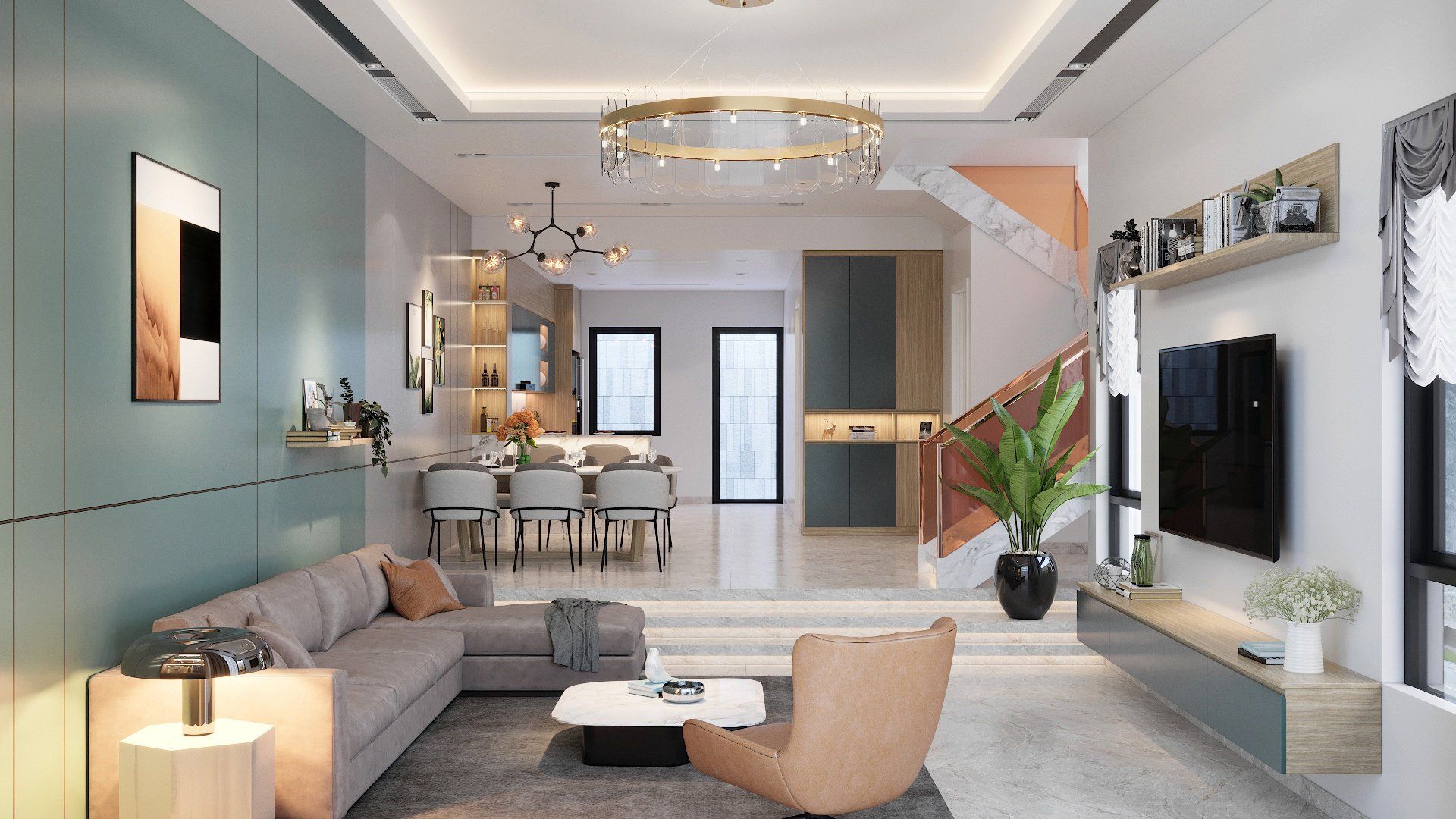 Cho thuê shophouse giá tốt, hướng Tây tứ trạch mặt tiền rộng, kinh doanh thuận lợi Sun Group Hà Nam