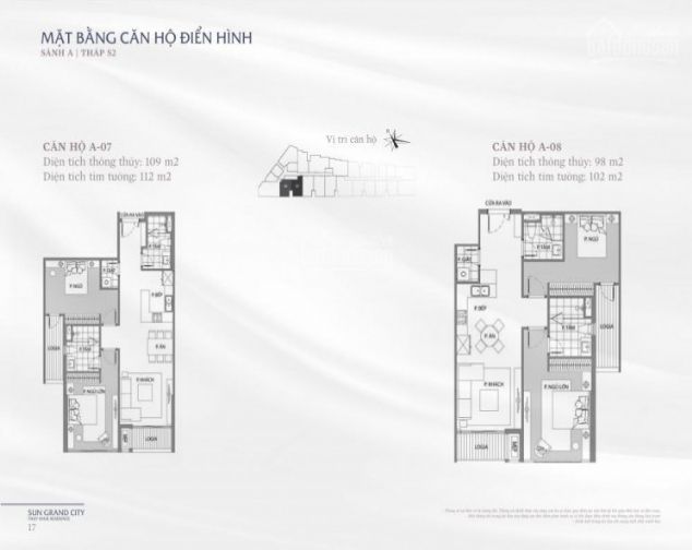 Bán căn hộ 02PN. DT 111m2 Sun Grand City Thụy Khuê