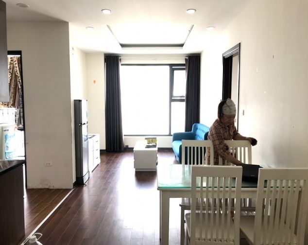 Bán căn hộ 82 m2 gồm 3N 2VS toà A6 tầng cao, chung cư An Bình, full đồ gỗ.