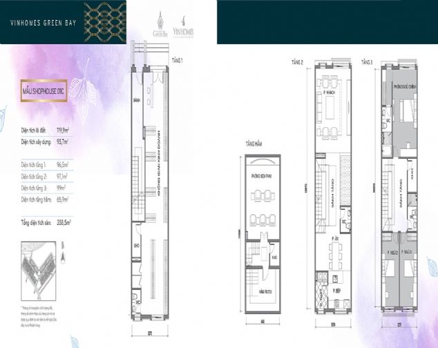 Bán nhà phố thương mại Vinhomes Green Bay. DT 119m2