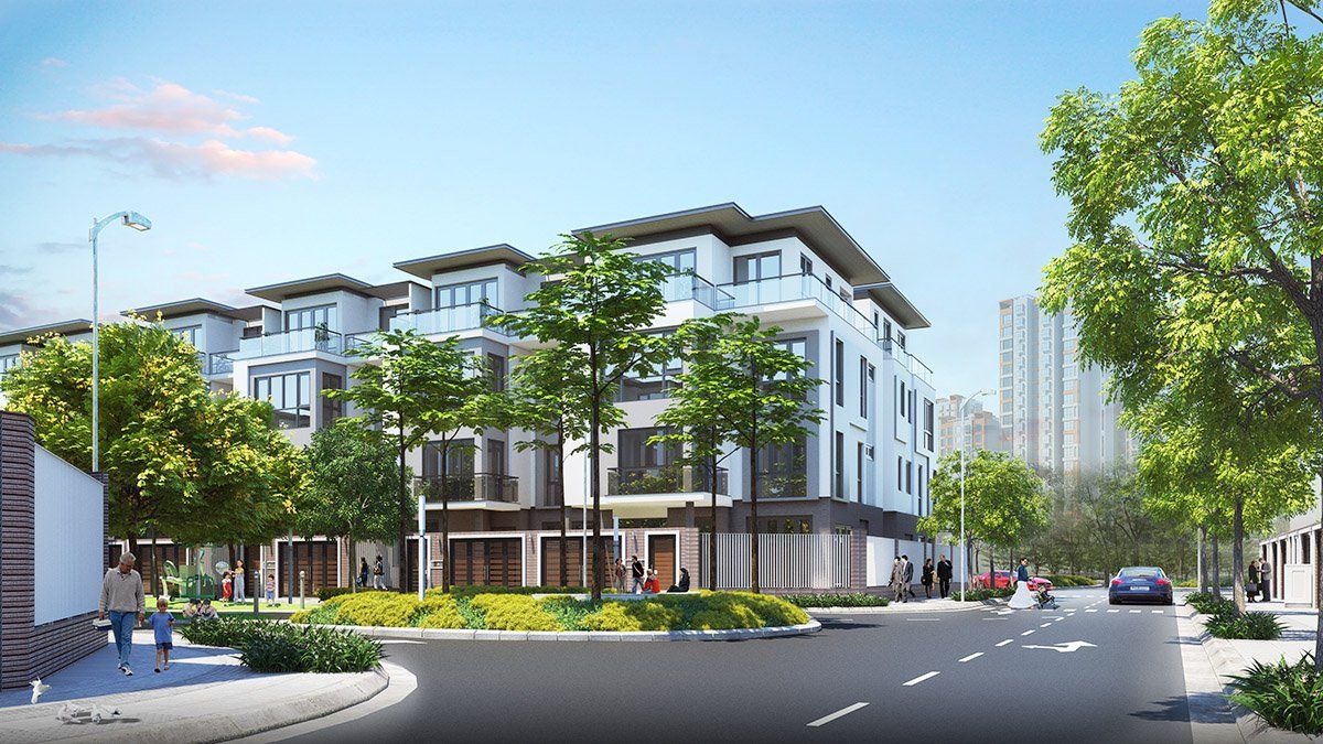 Bán nhà phố shophouse Hado Charm Villas hướng Bắc - 187m2, hồ điều hòa trung tâm, giá cạnh tranh