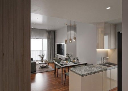 Mua chung cư 1 phòng ngủ giá tốt ban công hướng Tây view biệt thự tòa S2 Masteri Grand Avenue
