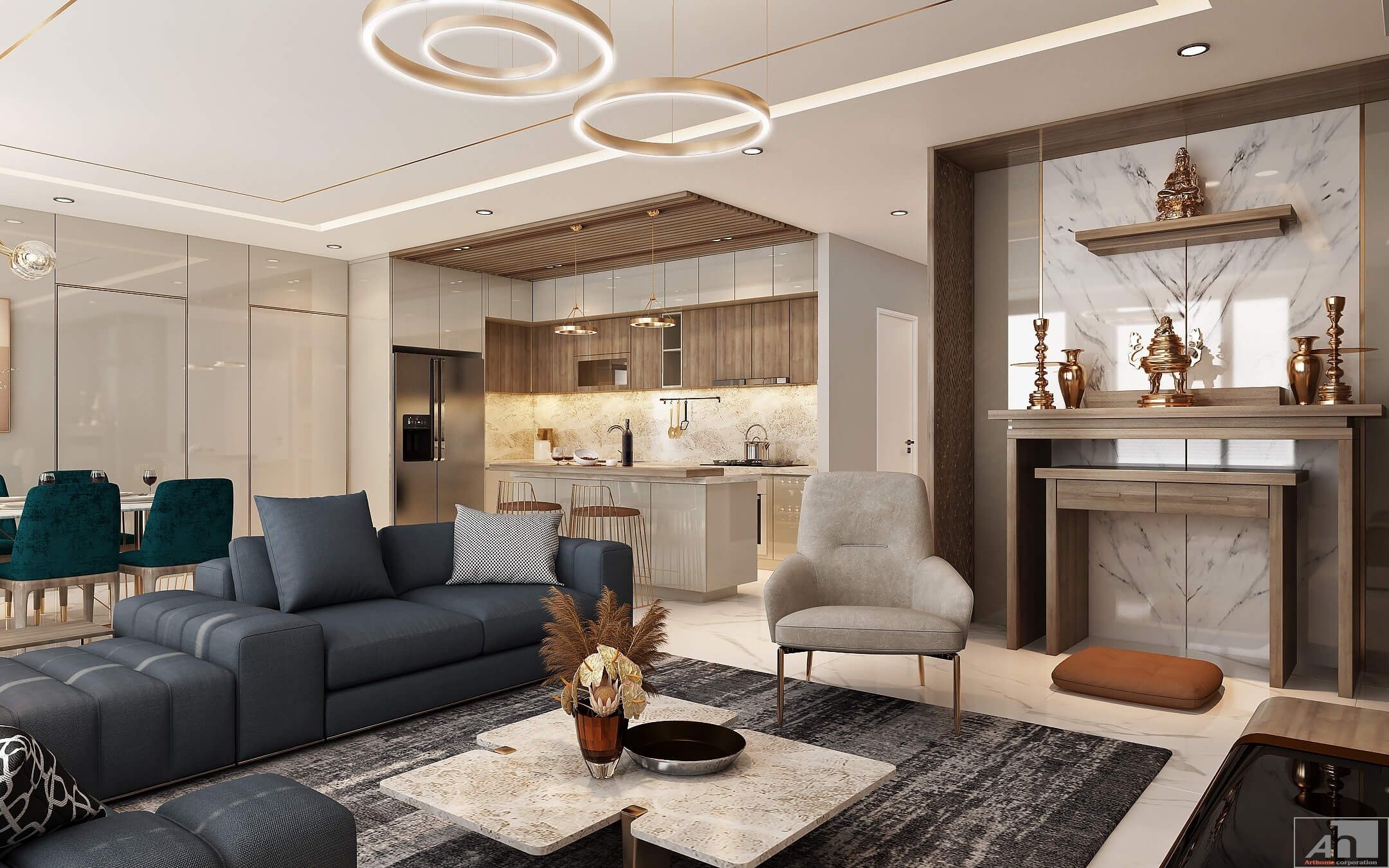 Bán căn hộ 3 phòng ngủ tầng cao diện tích 85.8m2 hướng Tây Tứ Trạch tòa LUMI Prestige 1 Lumi Hanoi