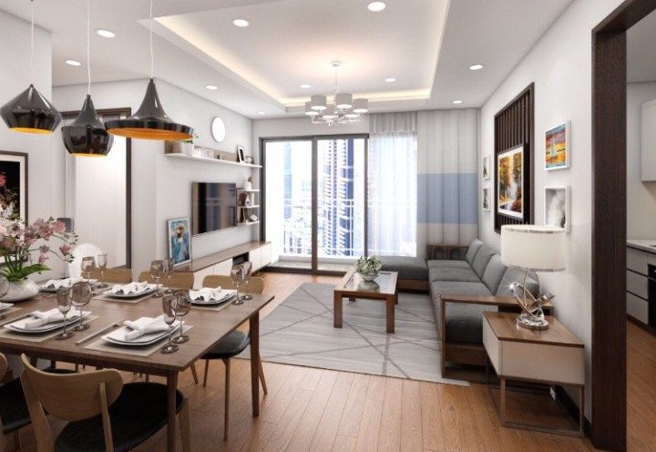 Mua chung cư 3 phòng ngủ giá VIP tầng cao hướng Tây Nam bàn giao hoàn thiện đẹp QMS Tố Hữu Tower
