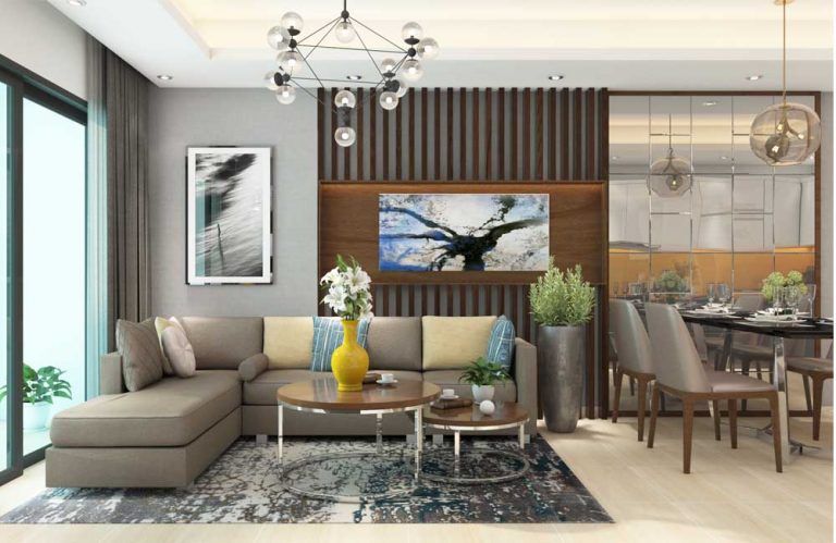 Cho thuê căn hộ 2 phòng ngủ đầy đủ nội thất, view tầng trung thành phố QMS Top Tower Tố Hữu