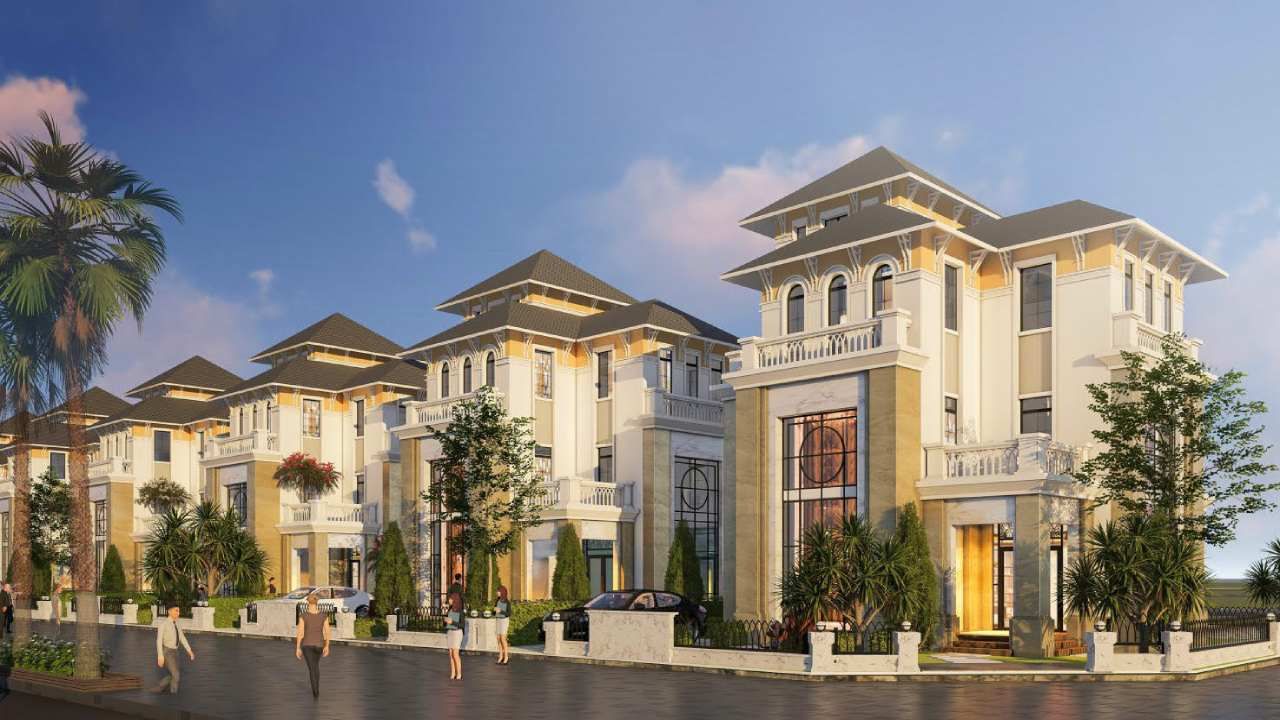 Bán biệt thự căn góc song lập Đông Tứ Trạch gần hồ trung tâm sân vườn rộng Centerville Văn Giang