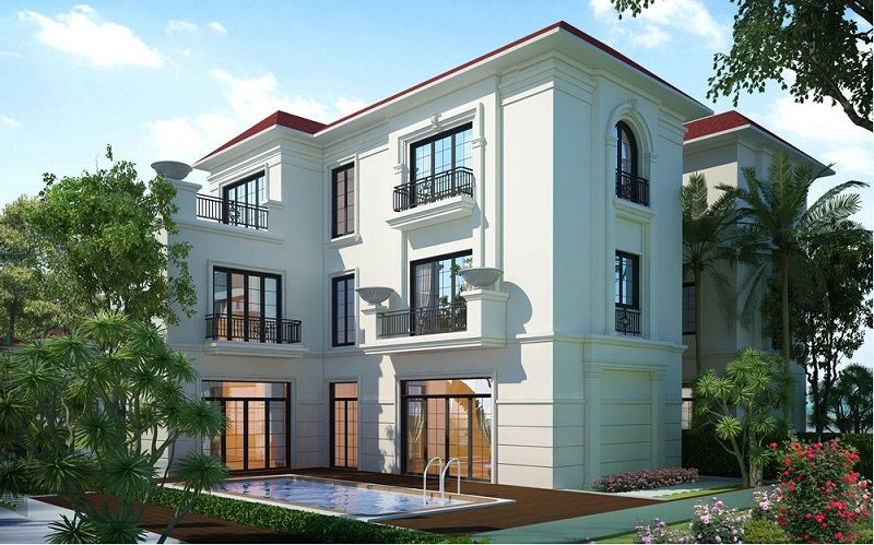 Cho thuê biệt thự song lập full đồ Sudico Nam An Khánh hướng Tây Nam - DT: 267m2 view nhìn ra hồ