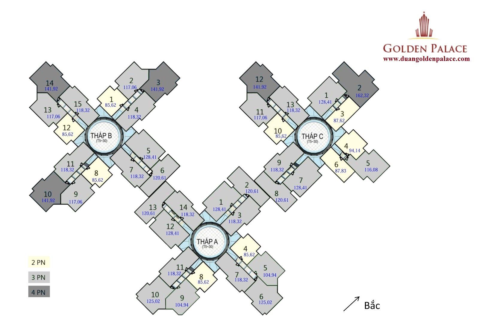 Cần bán căn chung cư chính chủ tòa A Golden Palace Mễ Trì