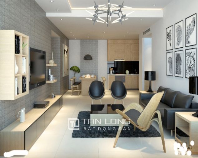 Cần cho thuê chung cư 120m2, 3 phòng ngủ, đủ đồ tại Thăng Long Number One