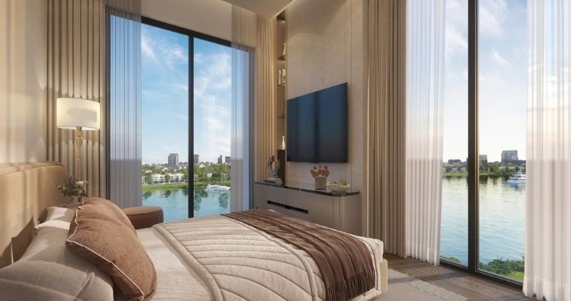 Mua căn 2PN/1WC tầng cao bàn giao cơ bản hướng Nam - DT: 70m2 nhìn bờ biển Sun Nha Trang