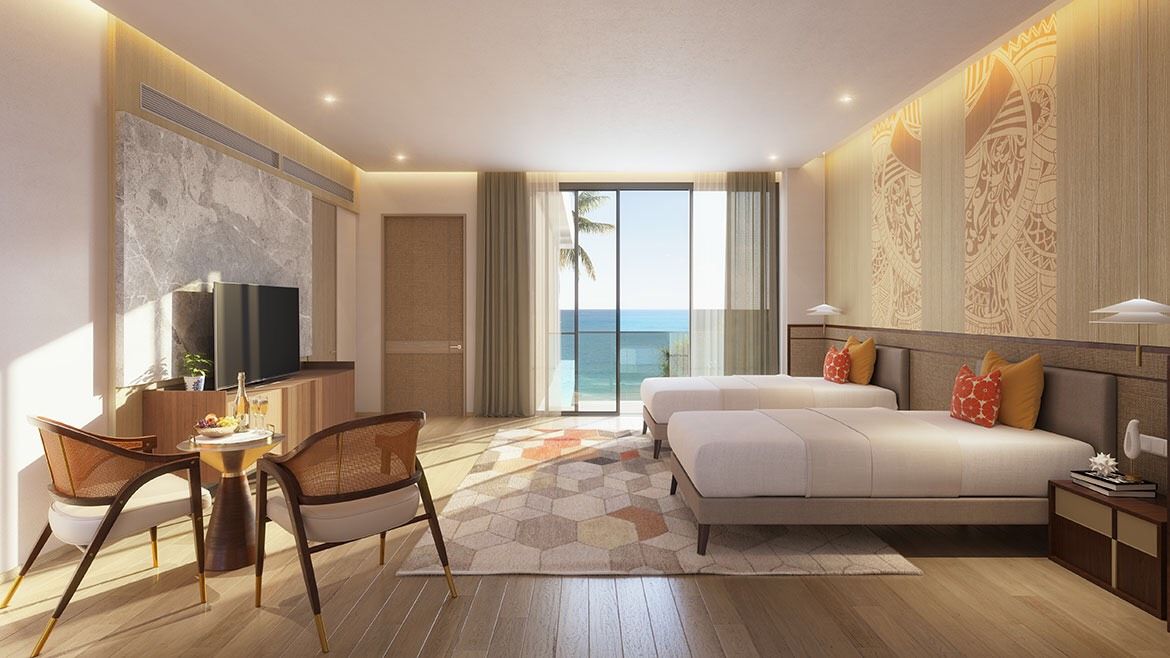 Bán chung cư 2 ngủ tầng trung view hồ bơi nội khu diện tích 68m2 hướng Tây Sky M Marina Halong