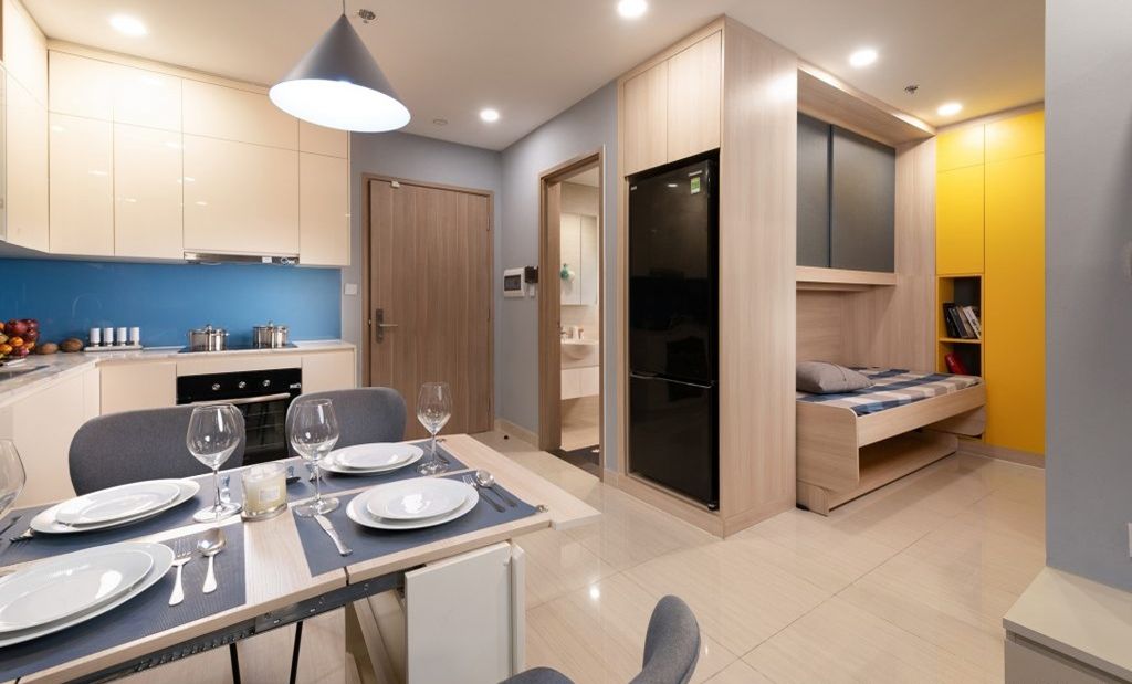 Bán căn hộ 1 PN hướng Đông tầng thấp view nội khu hoàn thiện đẹp tòa Lumi Elite 1