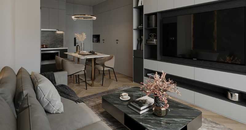 Cho thuê căn hộ 1 phòng ngủ - Nội thất cơ bản view biển hồ tầng trung Lumiere Ocean Crest Hưng Yên