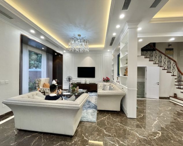 Bán gấp biệt thự song lập Vinhomes The Harmony Long Biên, 186M-3,5T-5N Full nội thất cao cấp