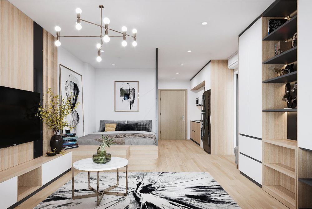 Bán căn hộ studio 36m2 view tầm trung, Masterise Lumiere Evergreen