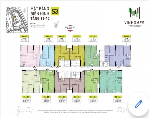 Chính chủ cho thuê căn hộ 02 phòng ngủ tòa S3 Vinhomes Symphony