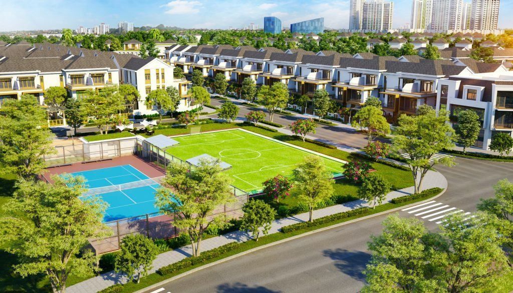 Cho thuê biệt thự sân vườn rộng rãi tại KDT Mỹ Hưng Cienco 5 Hải Phát, diện tích 198m2, hướng Đông